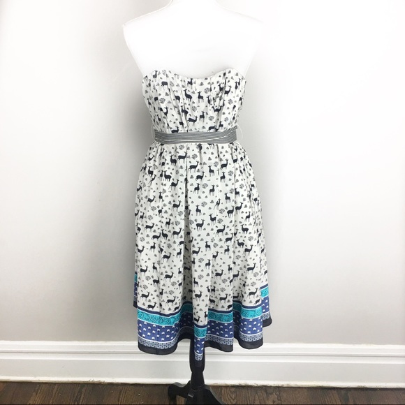 Anna Sui for Anthropologie Silk Deer Strapless - Picture 2 of 6